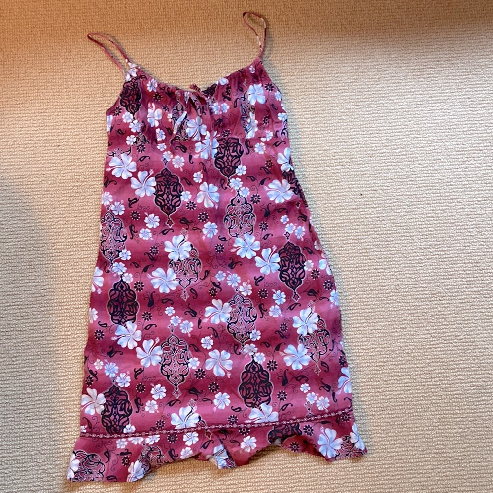 Vintage GirlStar Aloha Hawaiian Print Dress Y2K